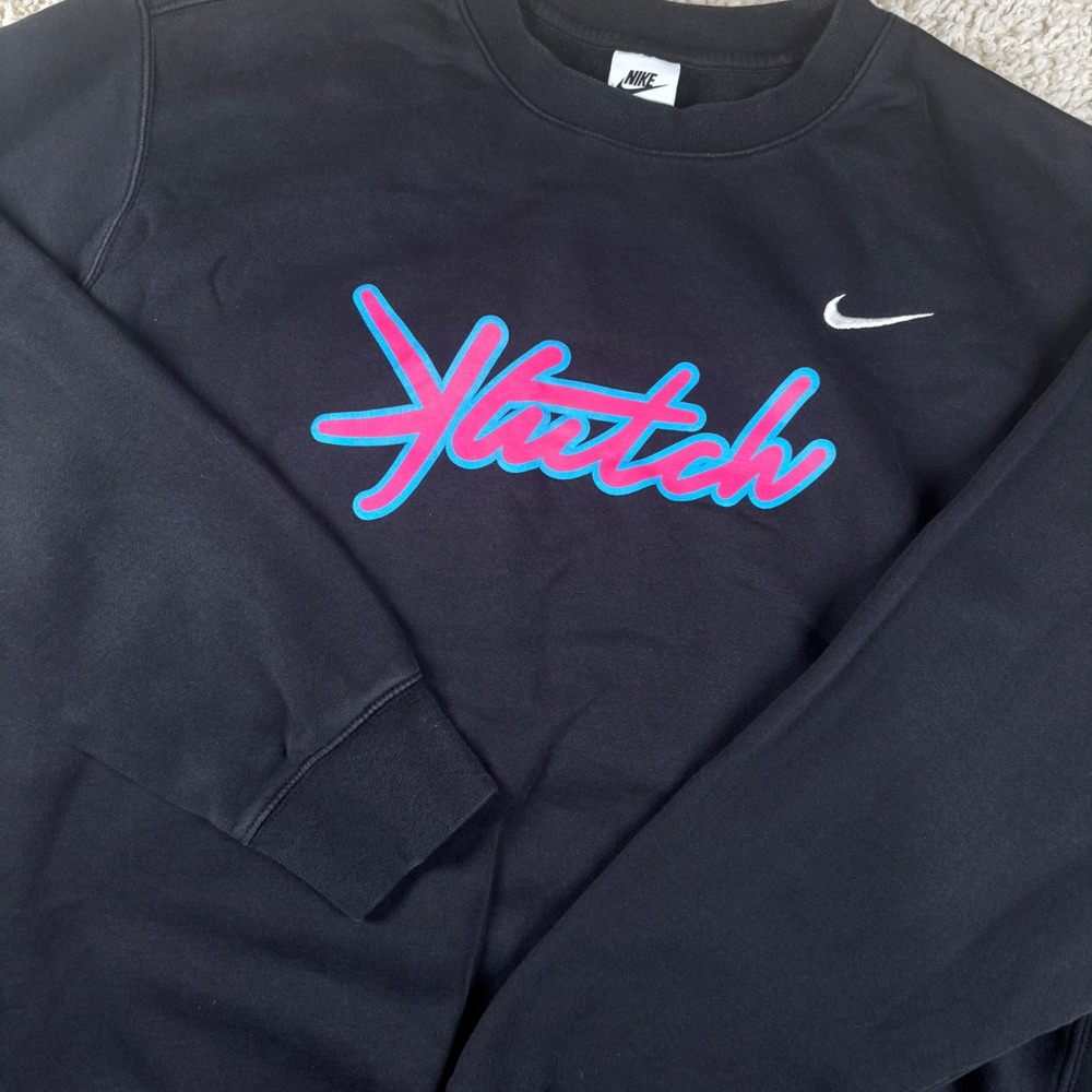 Nike Mens Sweatshirt XL Black STL Klutch Baseball Graphic Pullover Athleisure
